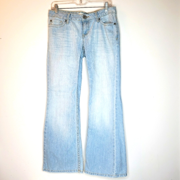 AEROPOSTALE jeans light wash skinny flare 7 / 8 short petite Hailey 30x28 8P P8 - Picture 2 of 11